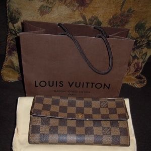 Louis Vuitton Damier Ebene Sarah Wallet